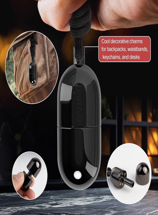 D.G.PLAYER D.G. PLAYER Fidget Toys Adults: Premium Capsules Metal Magnetic Fidget Slider Cliker- Spin, Push, Wear as Pendant - Ultimate Stress Relief & Focus Enhancer for Busy Hands(Black) - Image 4